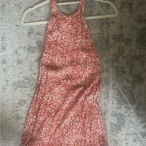 Reformation Red Floral Midi Dress